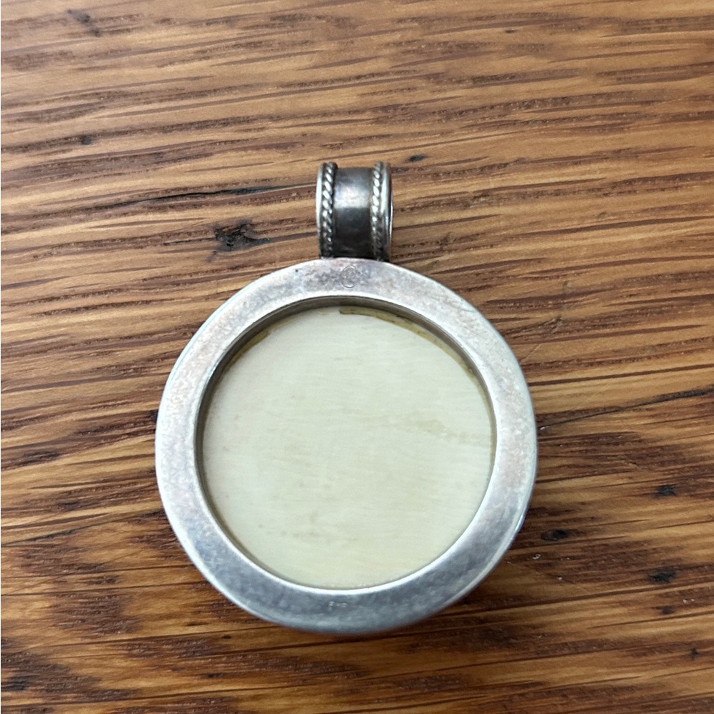 Vintage Ivory Whale Pendant in Sterling Setting - Picture 2 of 3